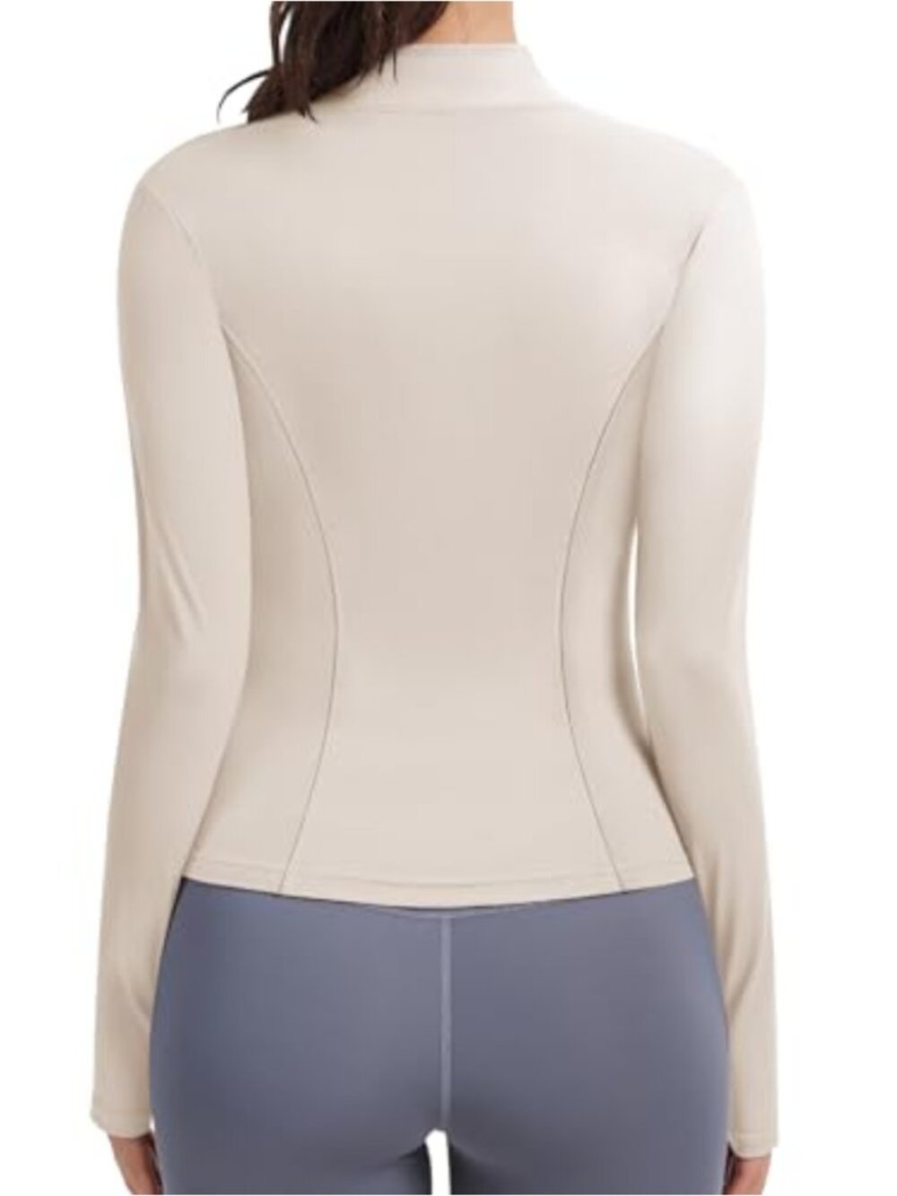 Full Zip Athletic Jacket for Women with Thumb Holes Lightweight Quick Dry 75%
